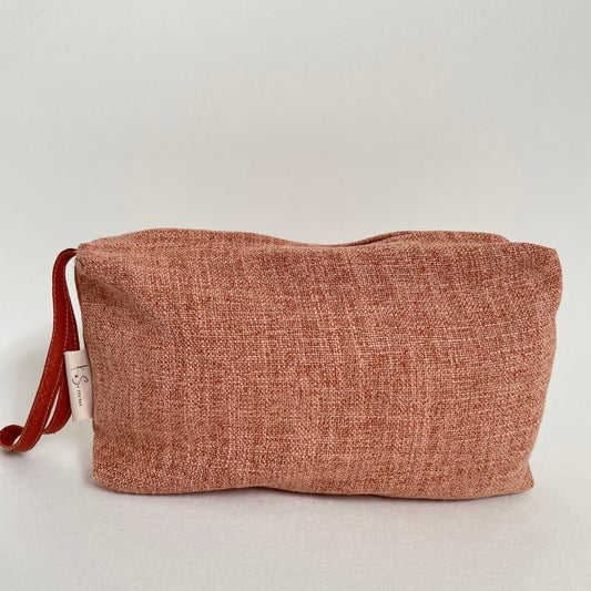 Toilettas Linnenlook oud roze