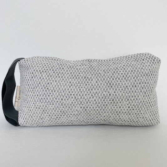 Toilettas Linnenlook lichtgrijs/ wit