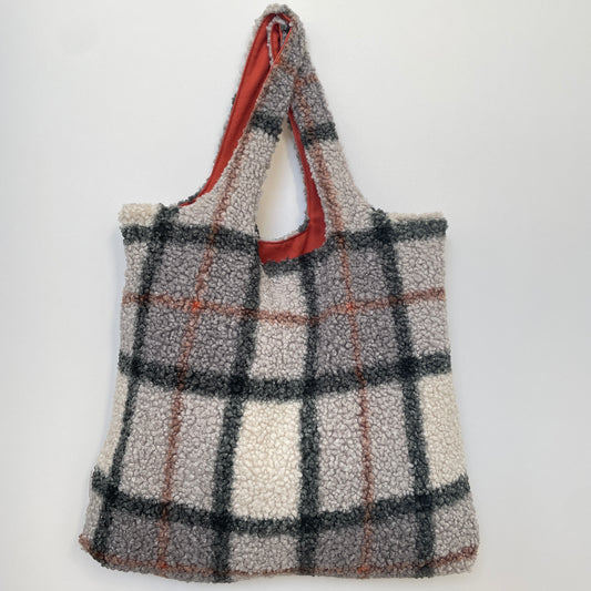 Big bag M teddy ruit