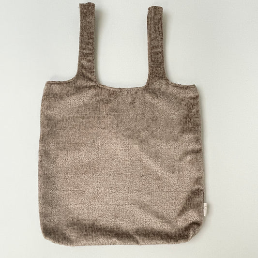 Big bag M velvet grof beige