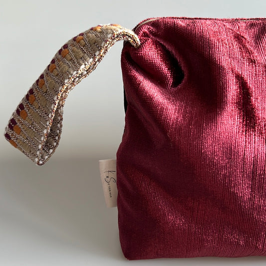 Toilettas Velvet Bordeaux Rood