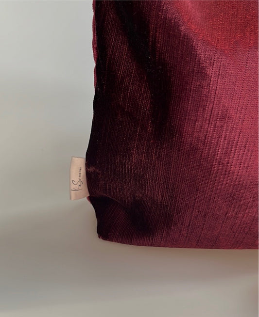 Clutch Velvet Bordeaux Rood