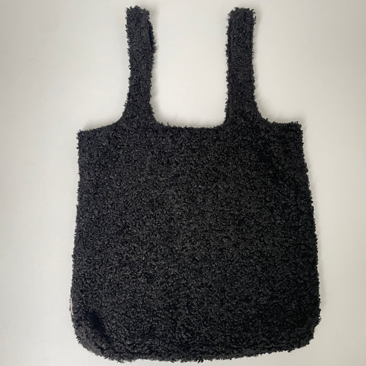 Big bag M Fluffy zwart