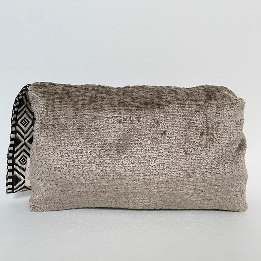 Toilettas velvet grof beige