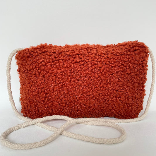 Clutch fluffy oranje