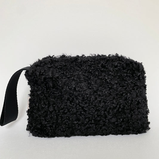 Toilettas fluffy zwart